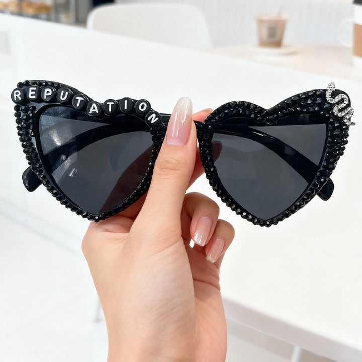 Statement Heart-Frame Sunglasses Bowlift