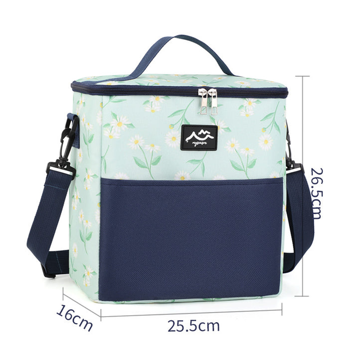 Insulated Floral Print Lunch Box Cooler Bowlift