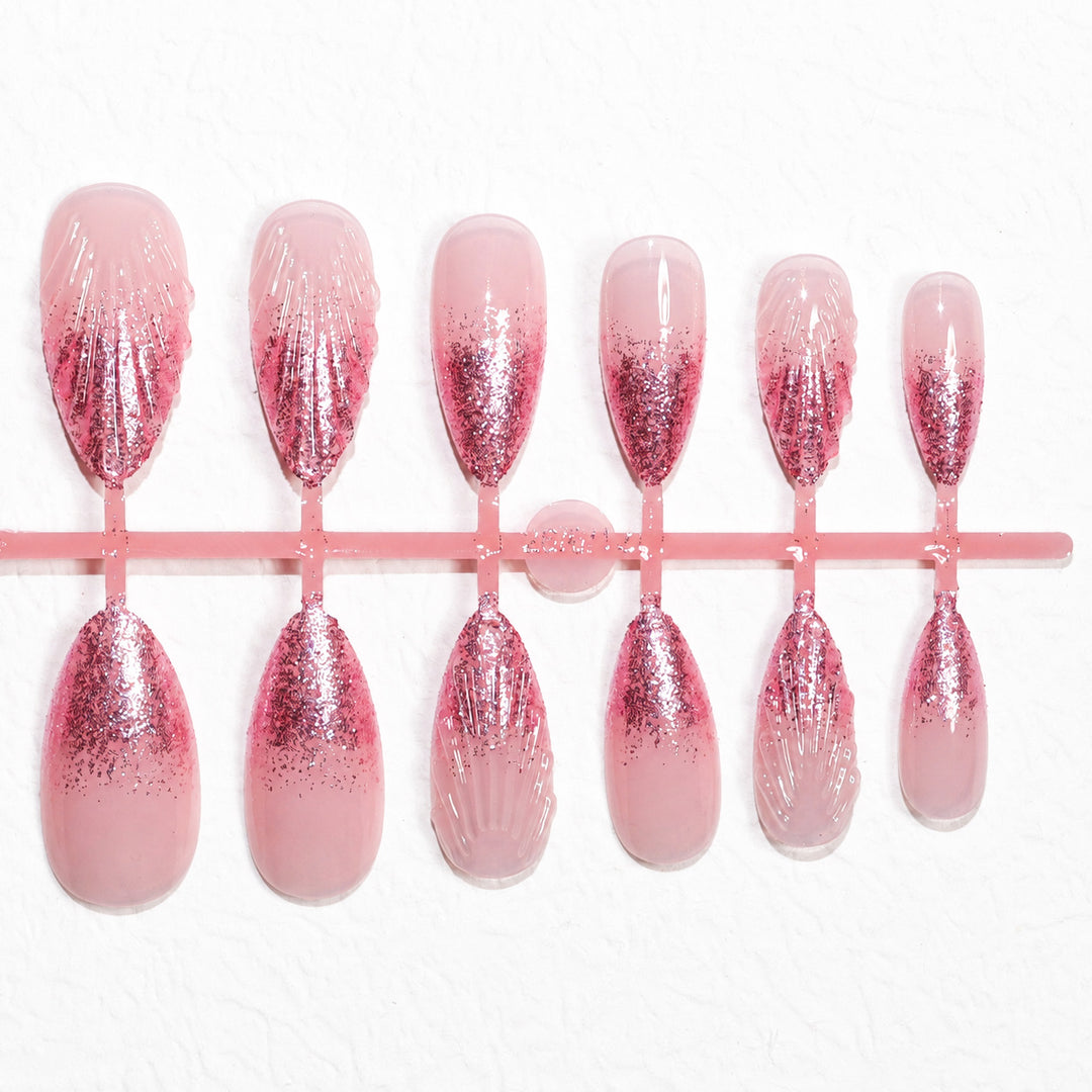 Premium Glitter Artificial Nails Bowlift