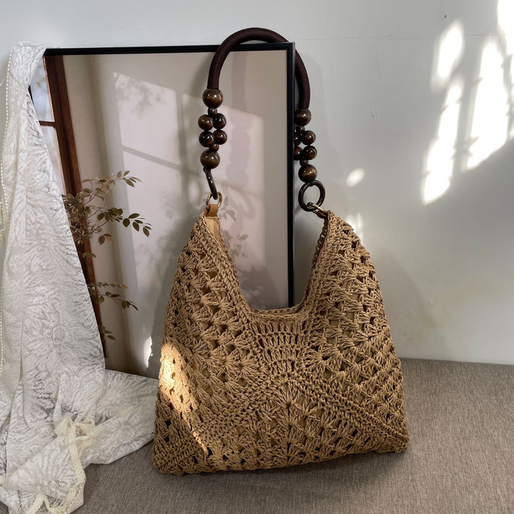 Hand-knotted Tote Bag in Boho Style Bowlift