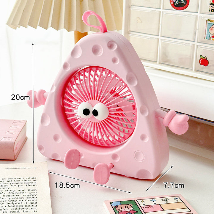 Women Creative Mini Table Fan with Movable Elements Bowlift