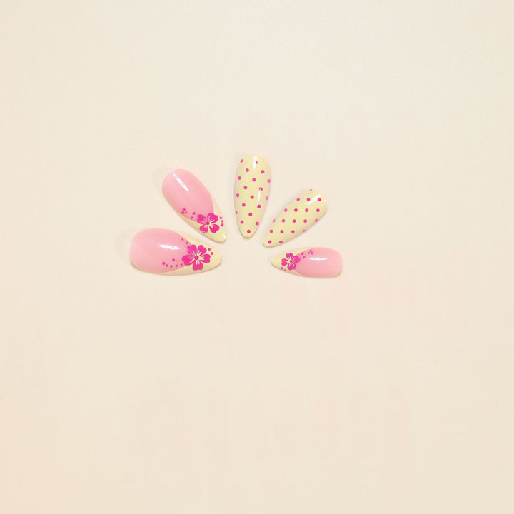 Elegant Floral Stiletto Nail Art Tips Bowlift