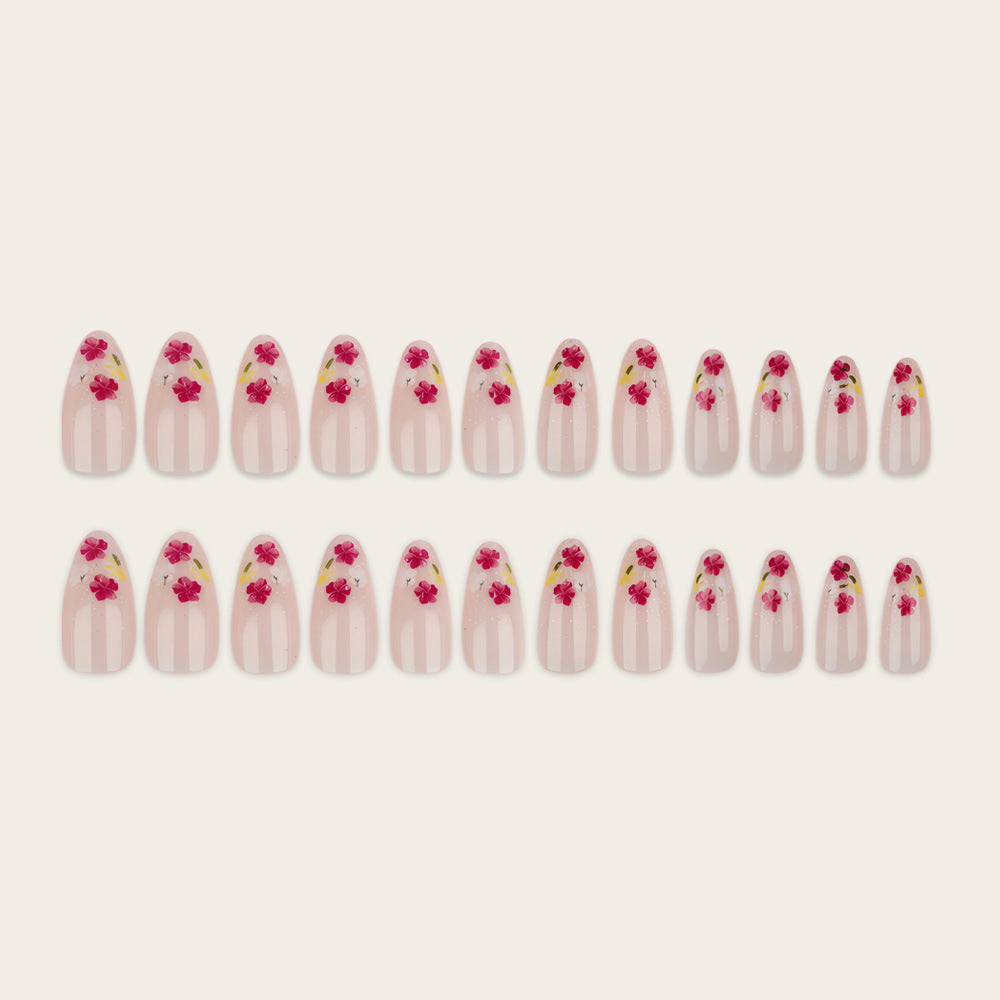 Artificial nails with floral accents Bowlift