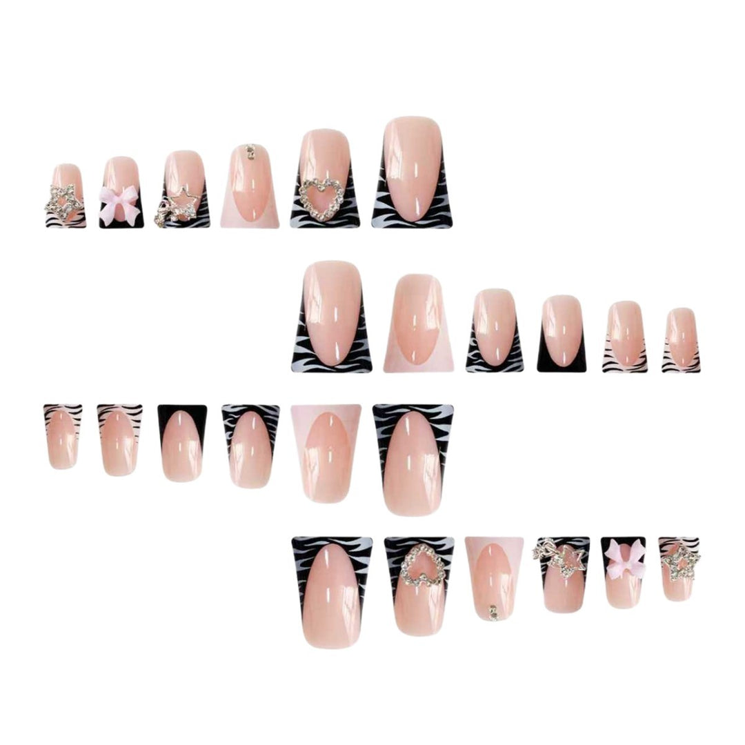Artistic 3D Embellished Press-On Nail Extensions Bowlift