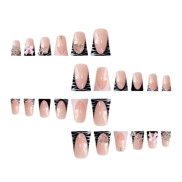 Artistic 3D Embellished Press-On Nail Extensions Bowlift