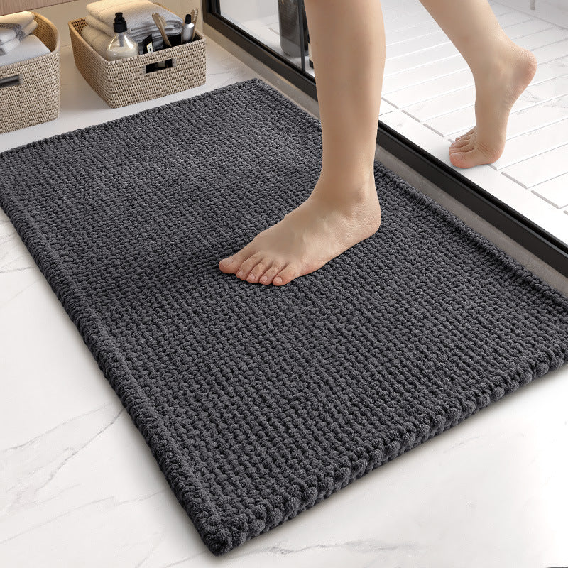Textured Natural Fiber Bath Mat Bowlift