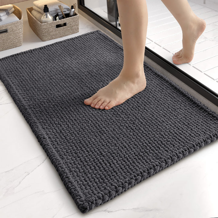 Textured Natural Fiber Bath Mat Bowlift