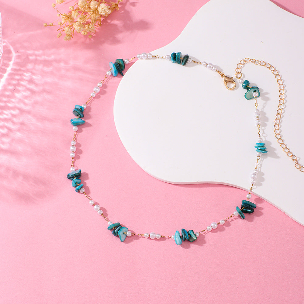 Elegant Floral Beaded Necklace Bowlift