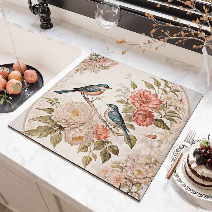 Floral Design Kitchen Surface Protector Bowlift
