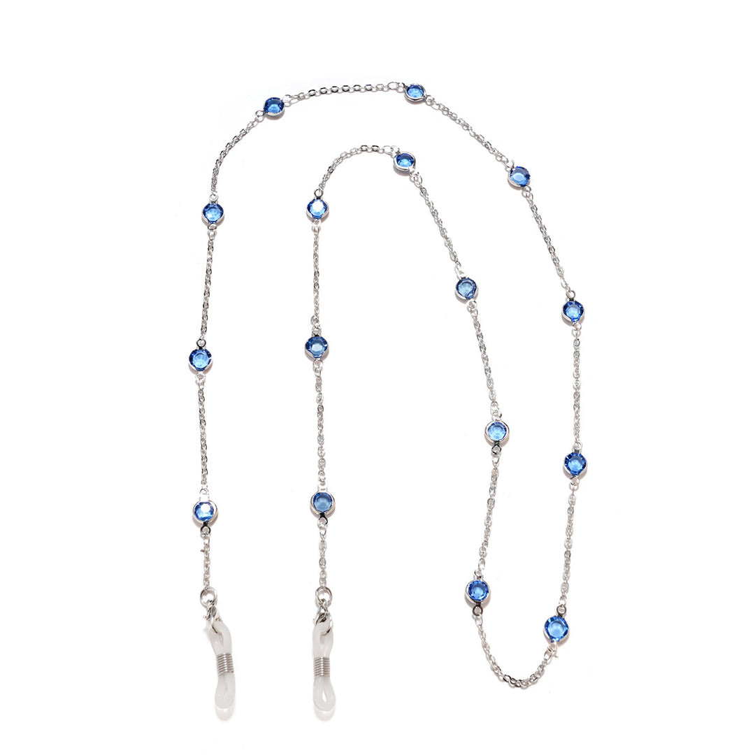 Elegant Crystal-Embellished Eyewear Chain Bowlift