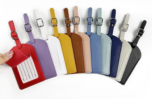 Durable PU Leather Luggage Tag Bowlift