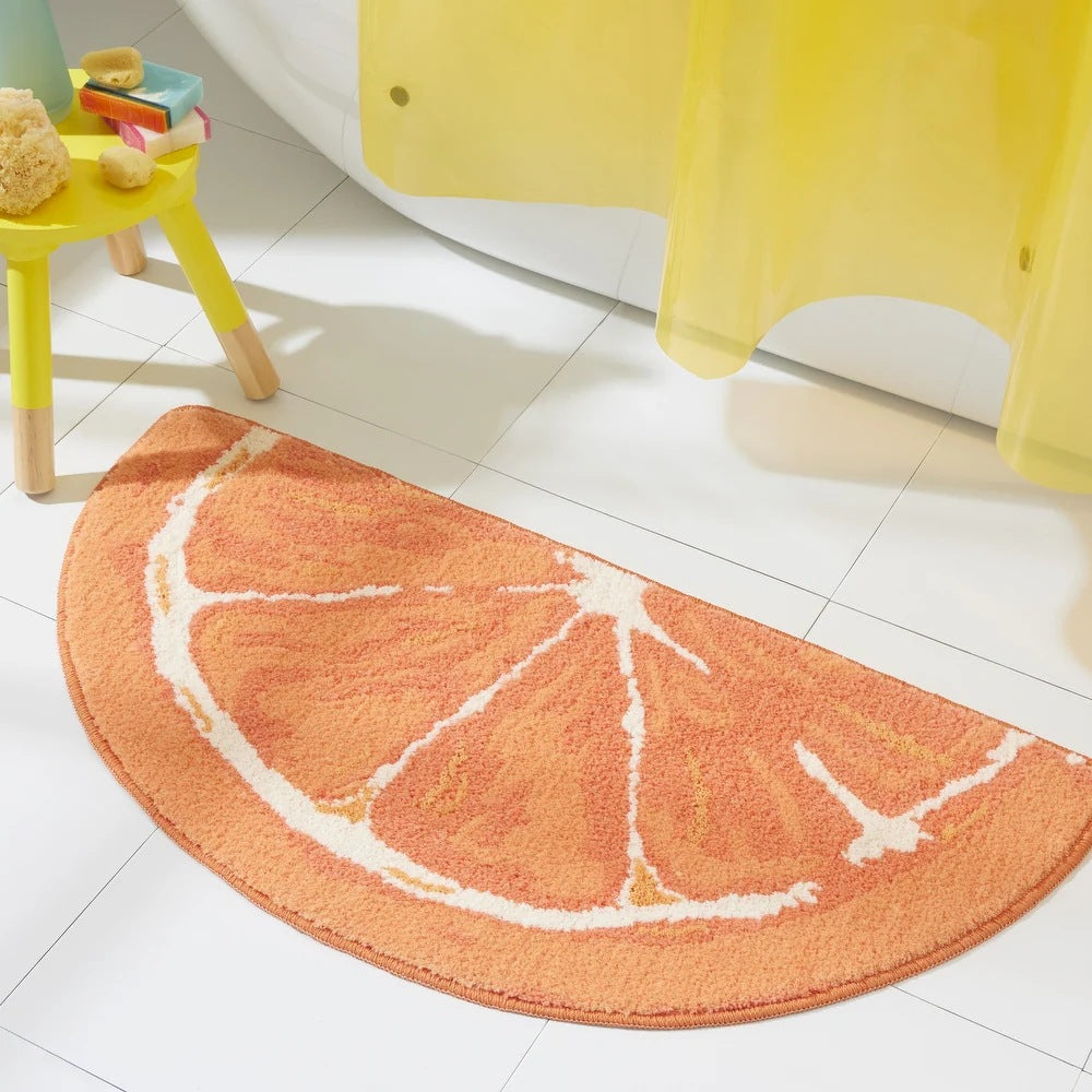 Lemon Slice Shaped Bath Mat