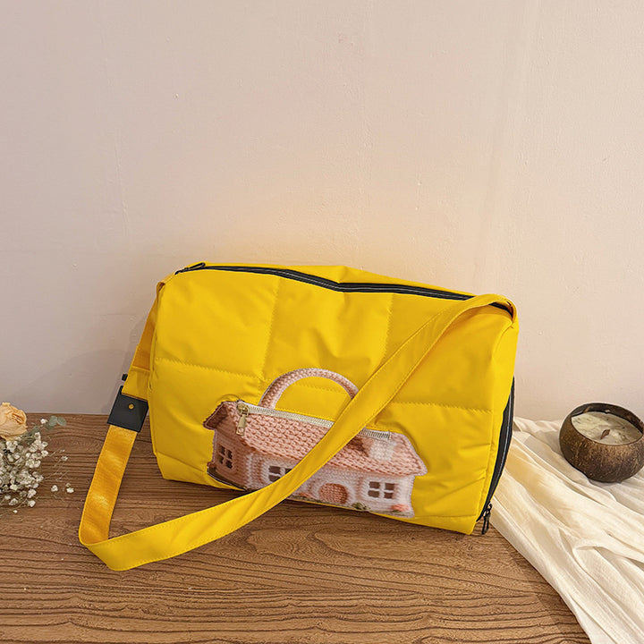 Fashionable Shoulder Bag with Unique Design and Practical Compartments Bowlift