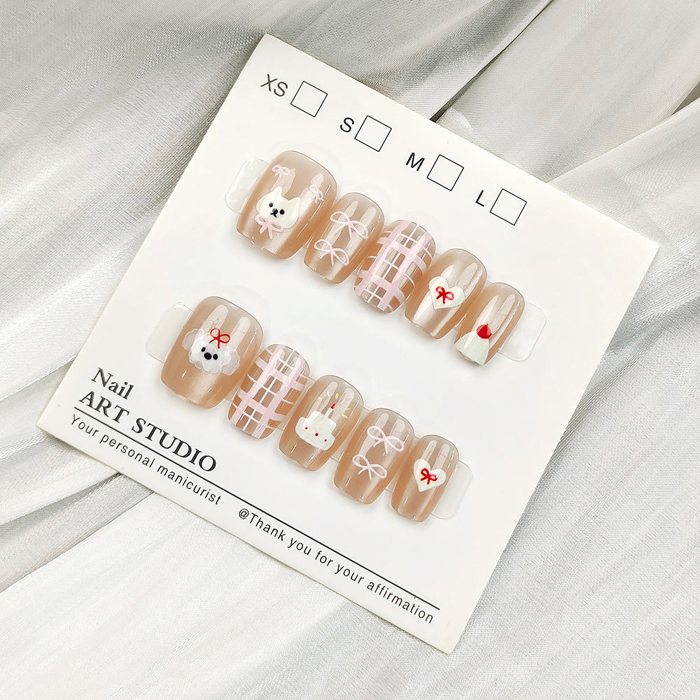Artificial nails with Elegant Ombre Design Bowlift