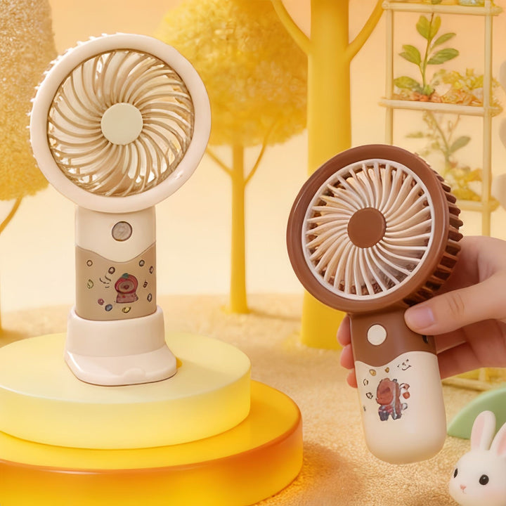 Ladies portable hand fan with ergonomic design and cute motif Bowlift