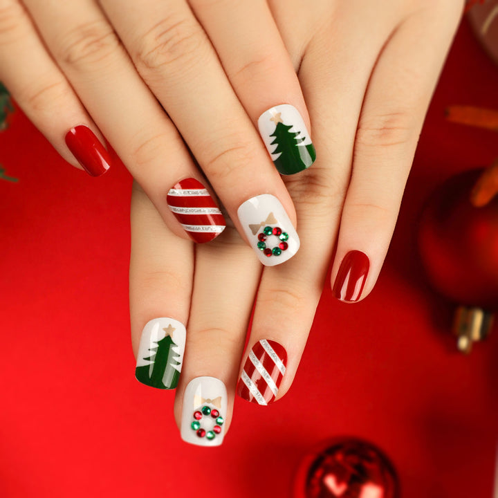 Creative Christmas Nail Art Bowlift