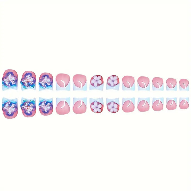 Floral-Inspired Press-On Nail Art Bowlift