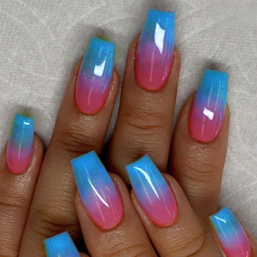 Gradient Press-On Nail Set Bowlift