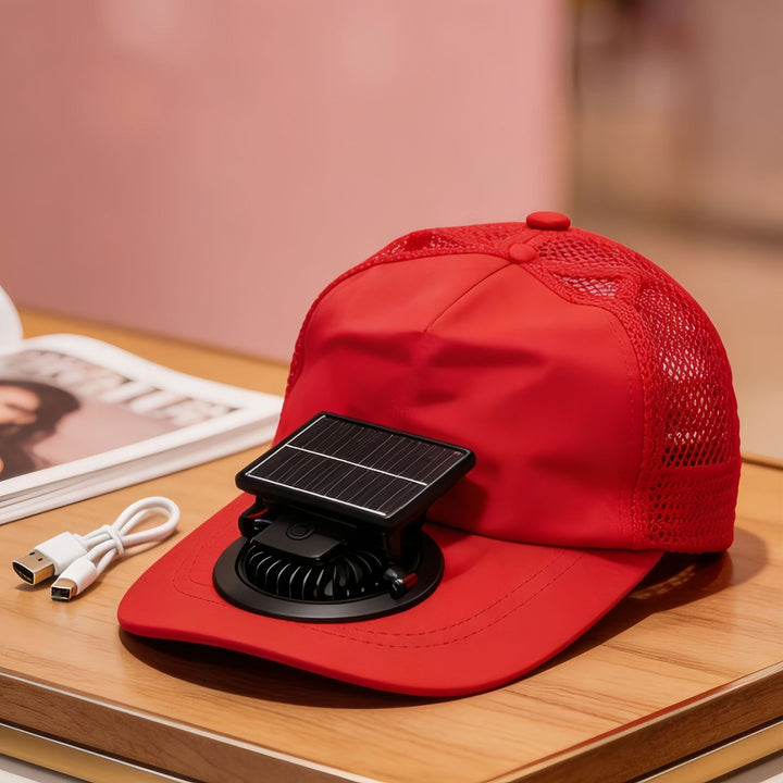 Ladies Portable Cooling Cap with Fan Function Bowlift