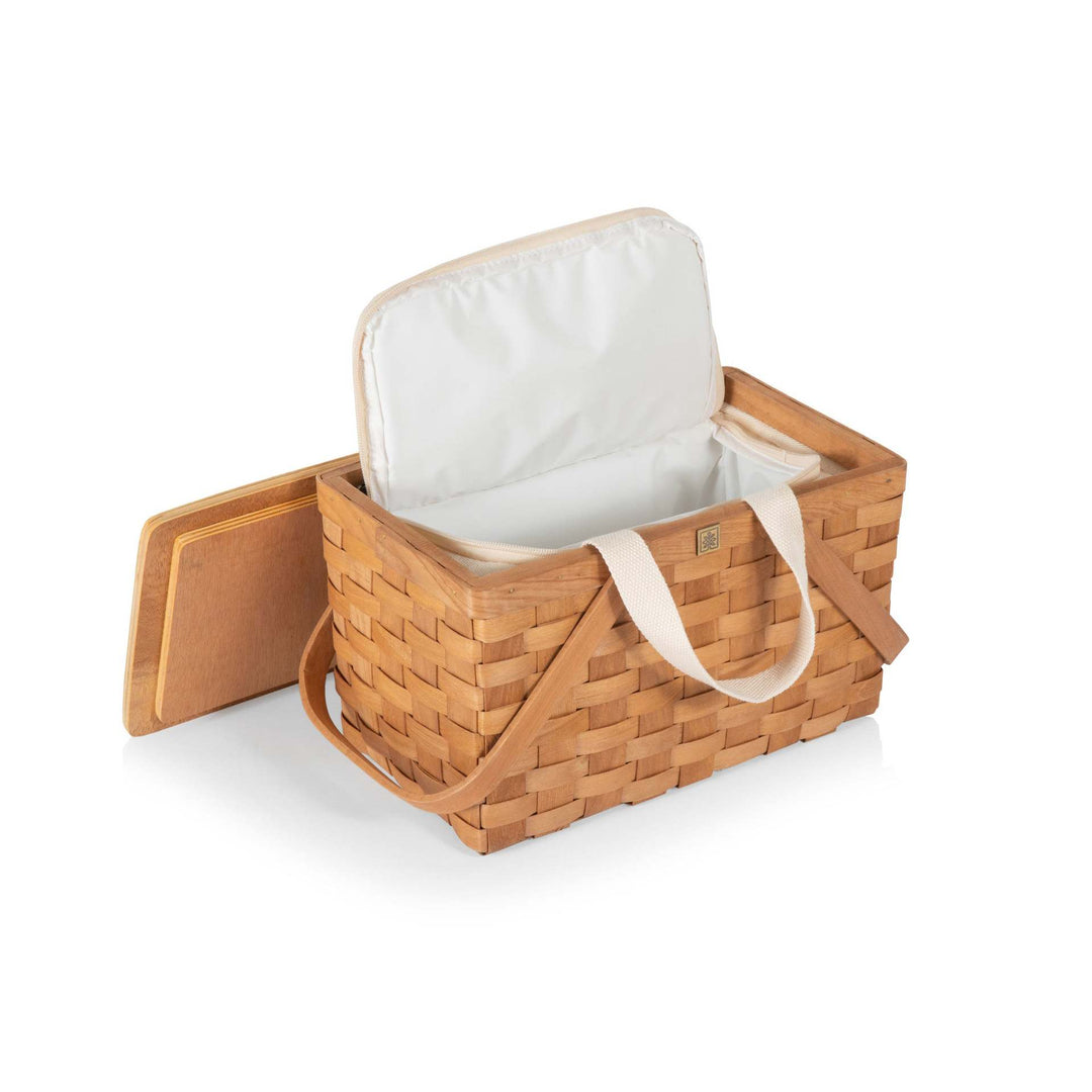 Ladies cooling basket with removable wooden lid Bowlift