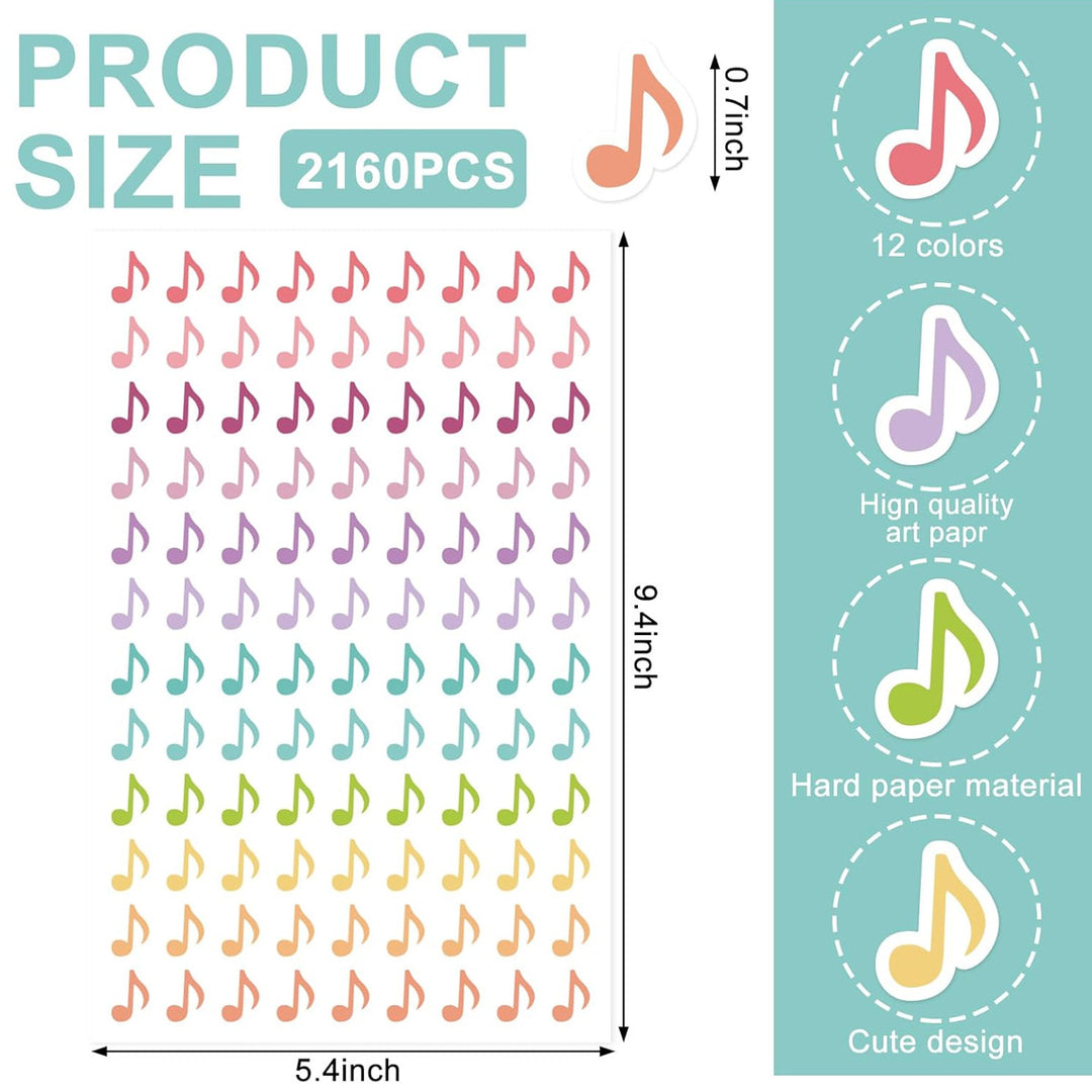 Music Note Decorative Sticker Set Bowlift