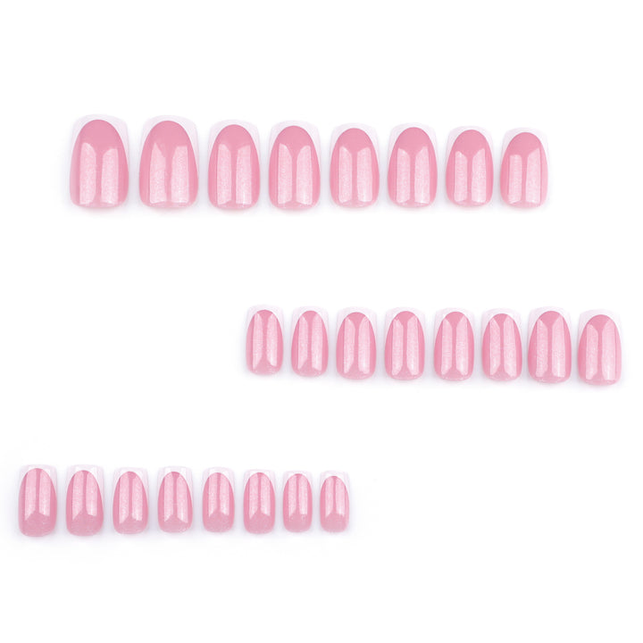 Sparkling nail art with elegant French tip design Bowlift