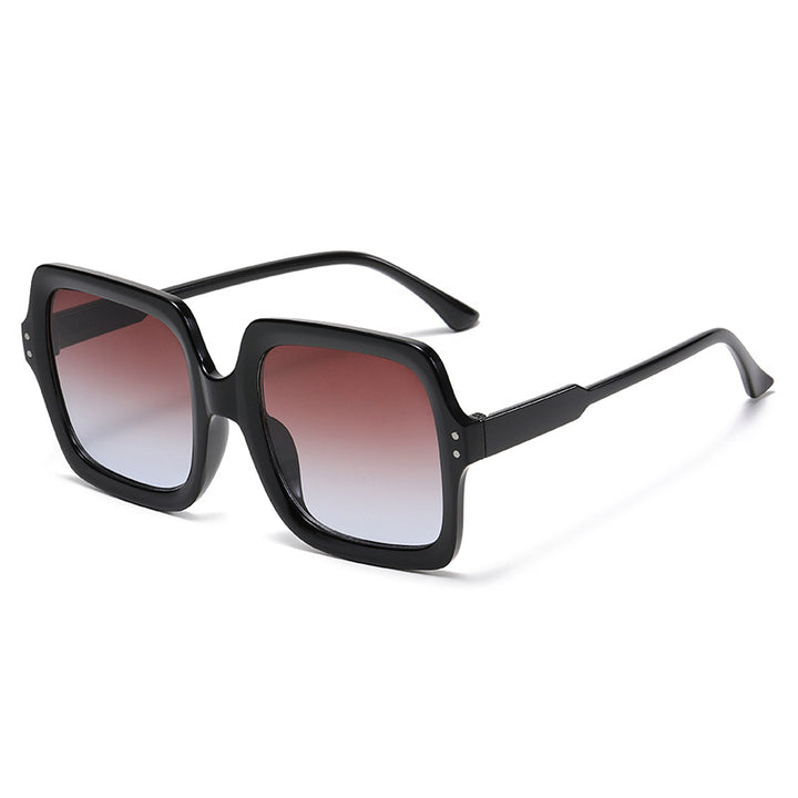 Ladies fashionable square sunglasses with mirrored lenses Bowlift