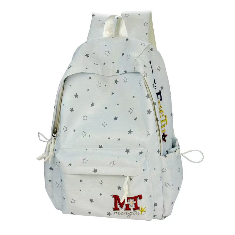 Star-Print Student Backpack Bowlift
