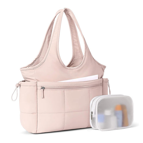 Multifunctional Tote Bag with Removable Cosmetic Bag Bowlift