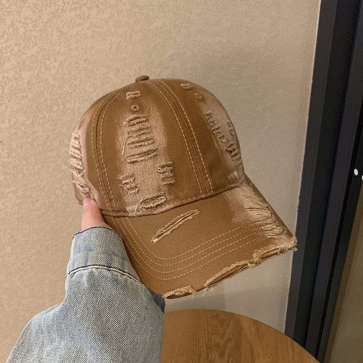 Women's Distressed Cotton Baseball Cap Bowlift 1784270737