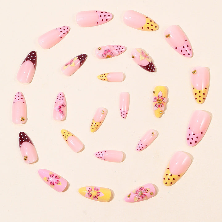 Decorative Floral Accent Nail Art Bowlift