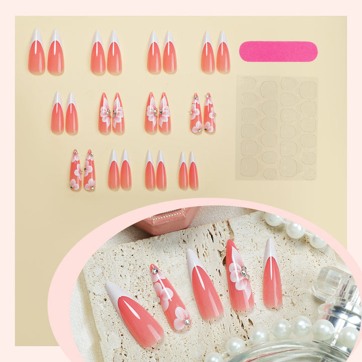 Floral Design Press-On Nail Set Bowlift 1788495570