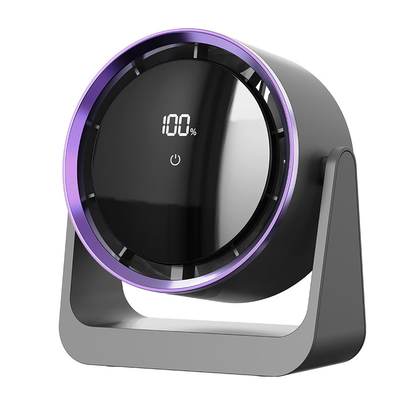 Unisex nan compact rechargeable bladeless desktop air circulator with LED battery display and tilt function Bowlift