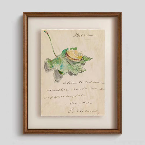 Vintage Botanical Illustration Framed Art