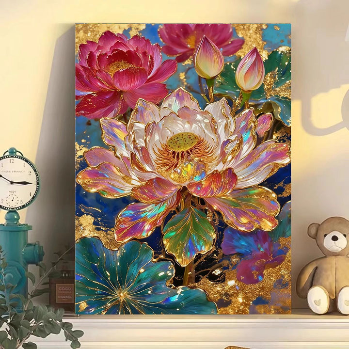 Luxurious Floral Abstract Canvas Wall Art Bowlift