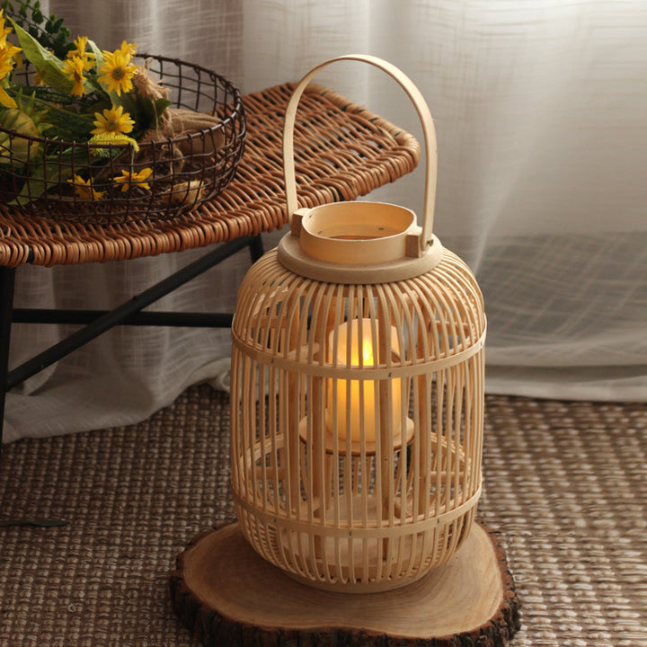 Decorative Lantern made of Rattan Bowlift