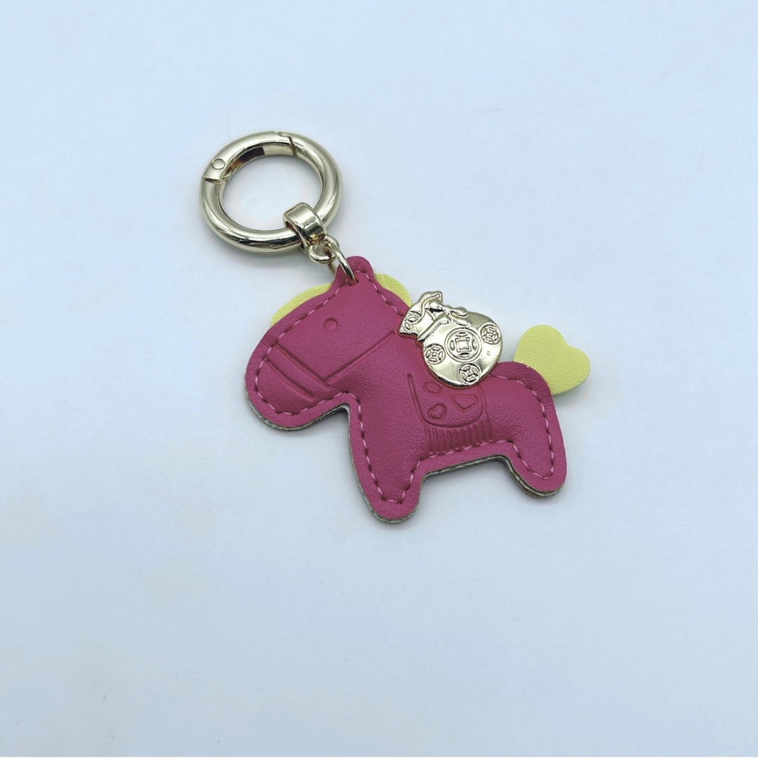 Animal-Shaped Leather Keychain Bowlift