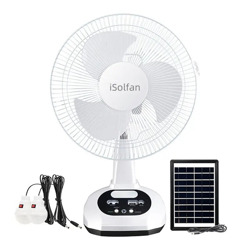 Women's Solar-Powered High-Performance Fan with 4 Solar Panels Bowlift