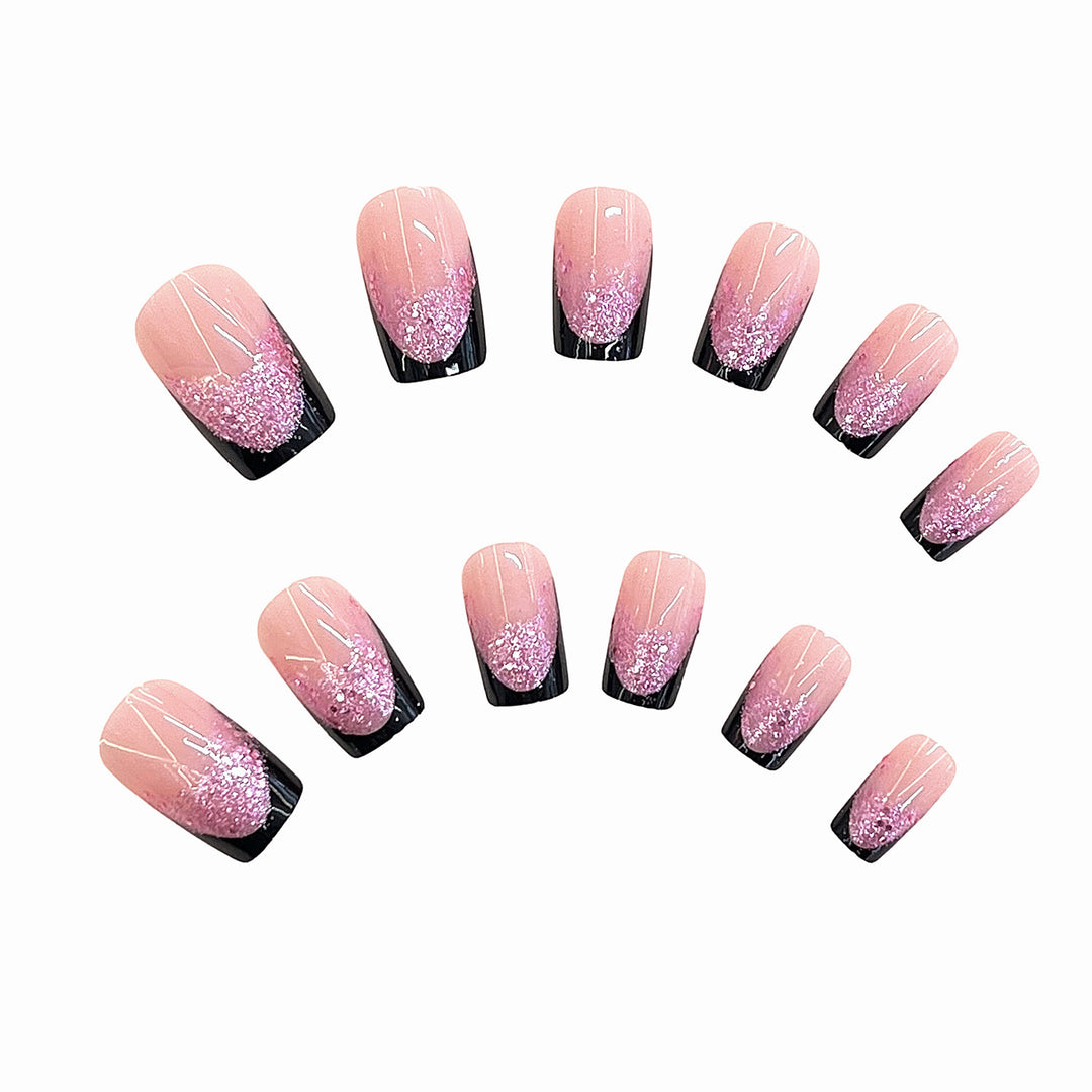 Sparkling Tip Press-On Nail Set Bowlift