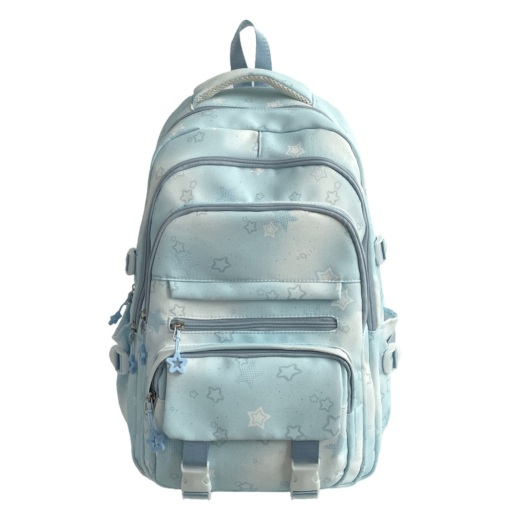 Star-Patterned School Backpack