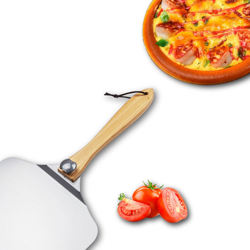 extra-large thin professional aluminum pizza peel with ergonomic wooden handle Bowlift