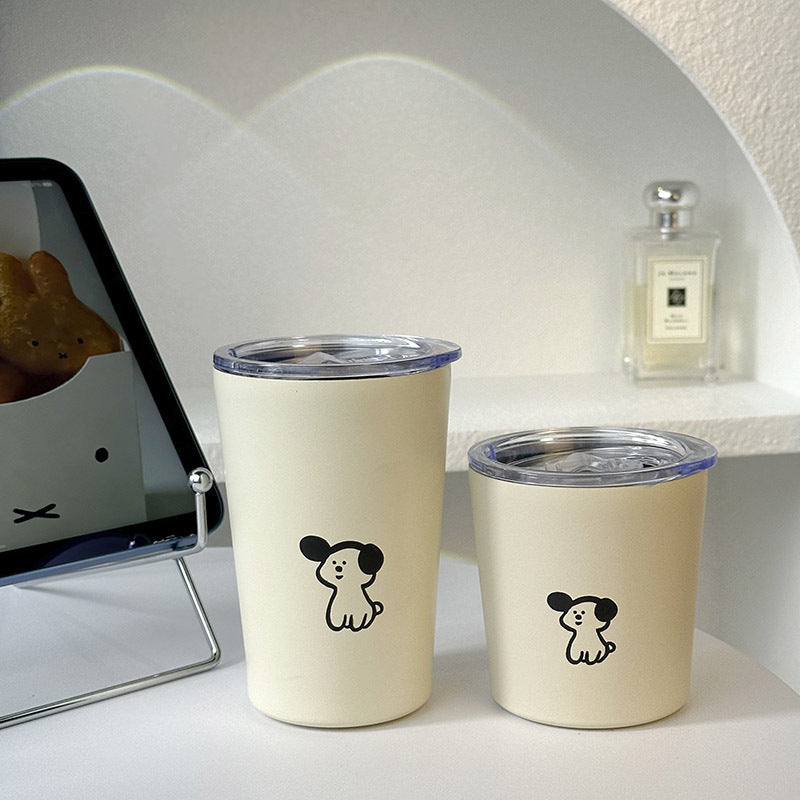 Ladies Insulated Drinking Cup with Charming Dog Design Bowlift