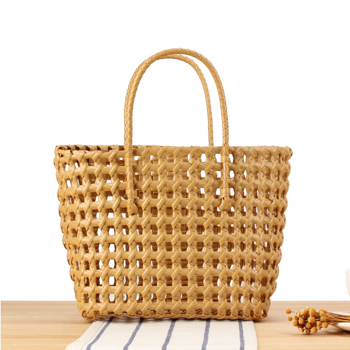 Flexible Tote Bag Made of Handcrafted Woven Material Bowlift