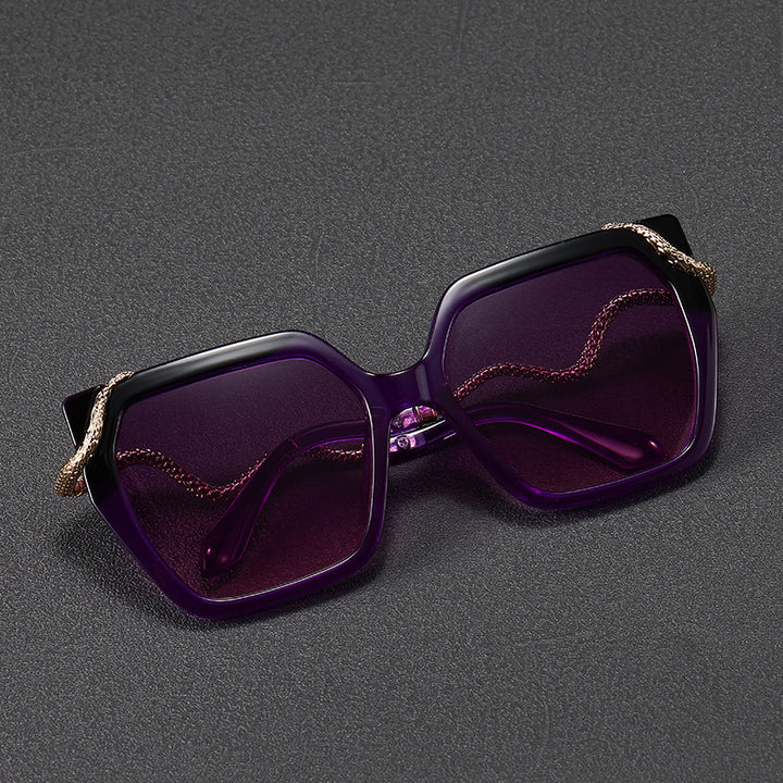 Luxury Oversized Hexagonal Sunglasses