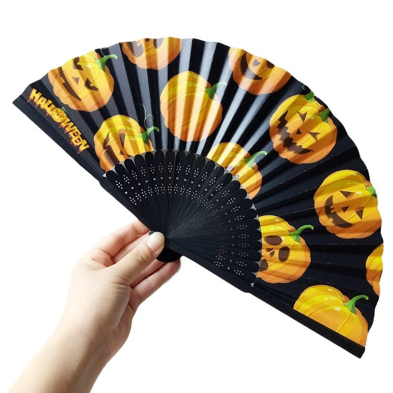 Ladies Fan with Creative Halloween Design Bowlift