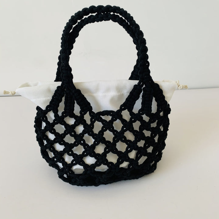 Hand-knotted tote bag with inner drawstring closure Bowlift