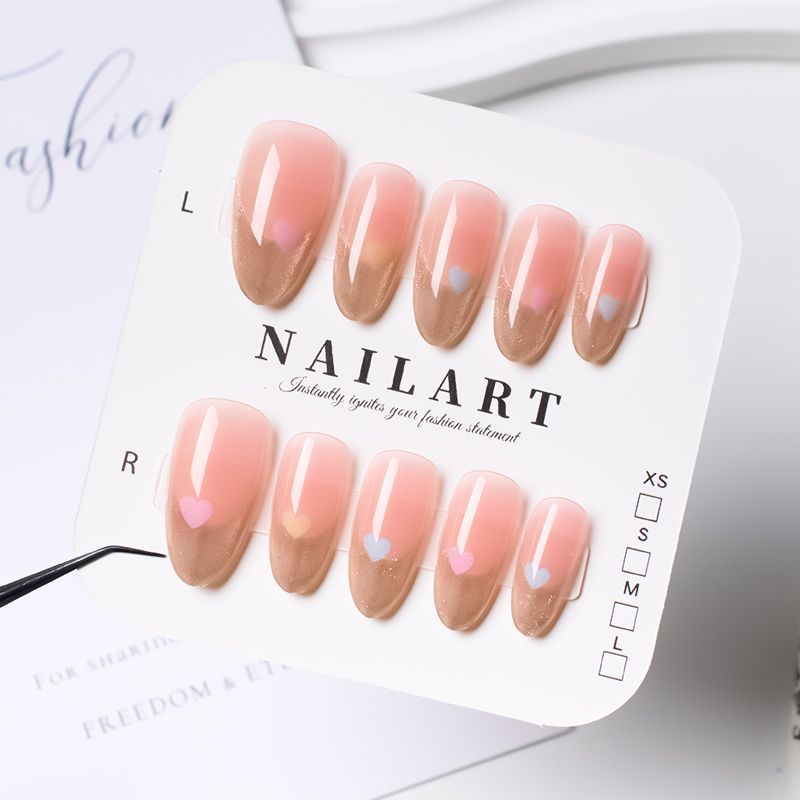 Artistic Press-On Nail Set with Cute Character Designs Bowlift