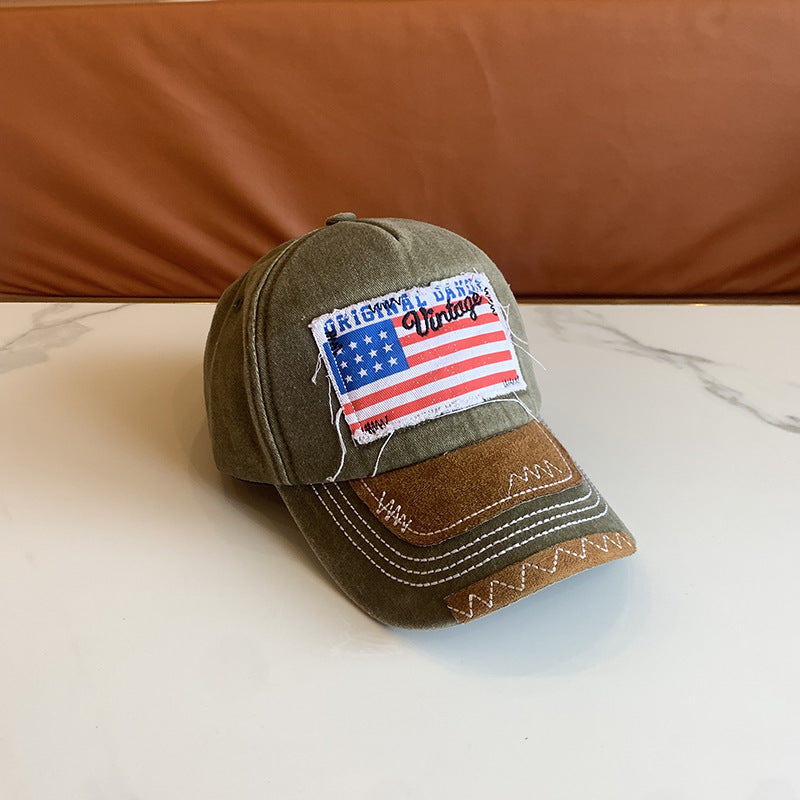 Women's Vintage-Inspired Distressed Baseball Cap Bowlift
