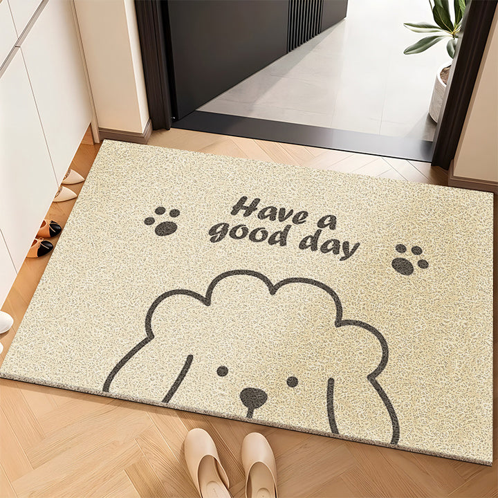 Playful Dog-Themed Entrance Mat