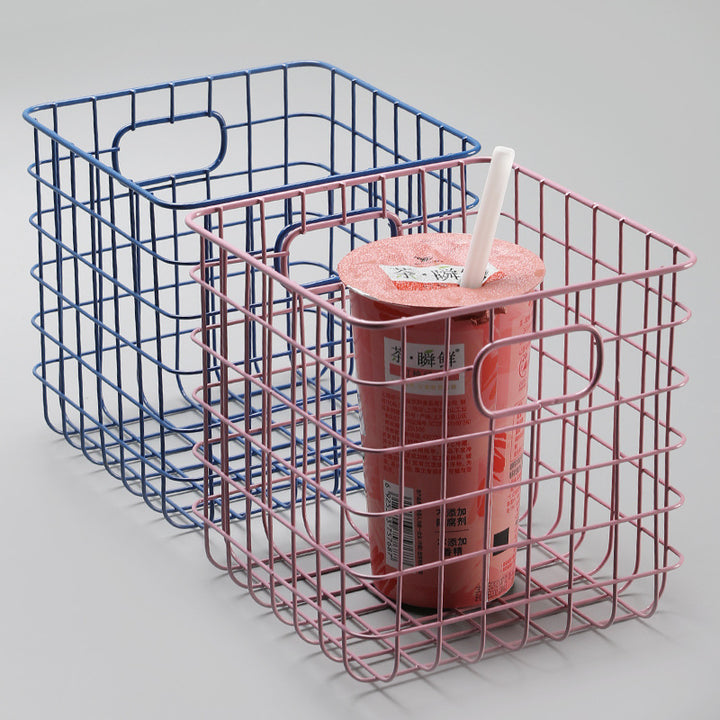 Unisex Wire Storage Basket with Ergonomic Handles Bowlift